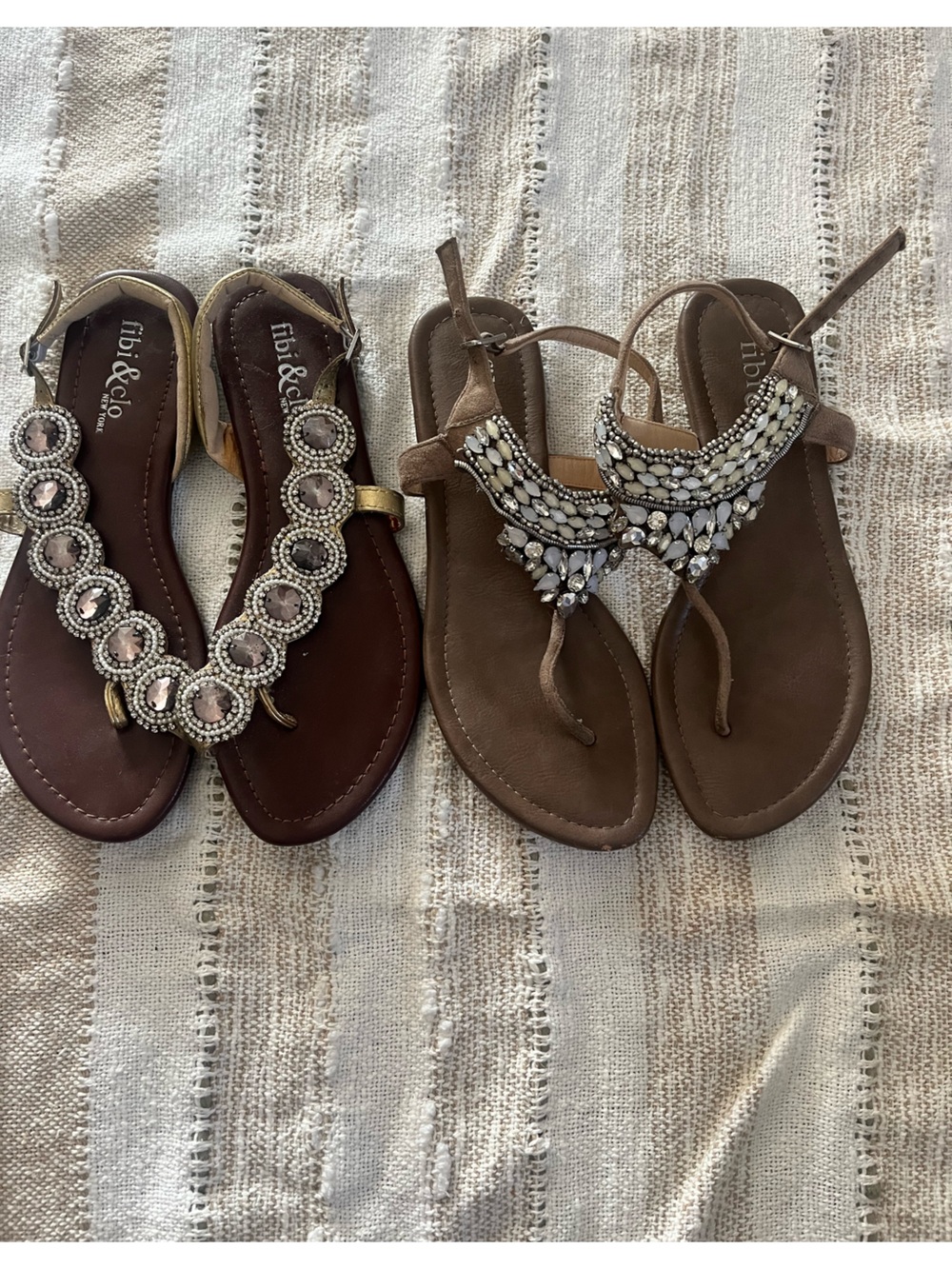 Size 9 sandals 2 pairs both gently used very stylish and perfect for summer